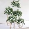 Decorative Flowers & Wreaths Flone Custom Wedding Flower Artificial Road Lead Floral Decoration Centerpiece Metal Stand Home