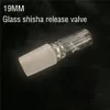 14 / 19mm vidro fumar tubos de água Válvula de ar Shisha Válvula de lançamento Chicha Narguile Acessíveis