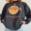 Vintage Top Streetwear imprimé sweat femmes surdimensionné à capuche hiver pull hauts adolescent vêtements mode 210809