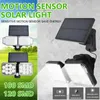 Cabeça dupla 100 / 120led luz solar de parede IP65 PIR Sensor de movimento jardim lâmpada de rua à prova d 'água decoração exterior - a