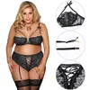 Set sexy Ohyeahlover Set reggiseno e slip da donna Intimo Mezza tazza trasparente Set lingerie sexy Set di bralette tentazione sottile Plus Size L2304