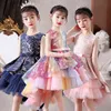 Princess Party Dress for Girls Wedding Lace Flower Girl Kids Birthday Years Clothes 3 4 5 6 7 8 9 10 11 12 210508