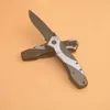 1pcs Survival Folding Kniv 3CR13MOV Half Serrated Blade Aluminiumlegering + Kolfiberhandtag EDC Pocket Knives med Retail Box
