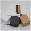 Wrap Event Festive Party Supplies Home & Garden 50Pcs Small Black White Kraft Gift Cardboard Packaging Paper Craft Carton Package For Packin