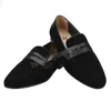 Suede Black Penny Loafer British Style Classic Mocassins à enfiler pour hommes Mocassin fait à la main pour la fête et le bal