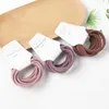 6 st Fast färg Basic Elastic För Flickor Rosa Tie Gum Scrunchie Ring Gummi Band 2020 Hårtillbehör Set