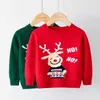 Christmas Clothes Baby Boys Girls Sweater Child Pullover Sweater Kids Autumn Winter Bottoming Clothing Children Knit Clothes Y1024