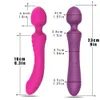 Mjuk kraftfull wand av vibratorer för kvinnor 20 hastighet dubbelmotor dildo vibrator massager sex leksak klitoris vagina anus stimulera q03205881381