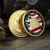 クラフトアメリカネイビーUSAF USMCアーミーコーストガードフリーダムイーグル24Kゴールドプレートレアチャレンジコインコレクション4966