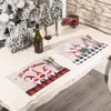 Joyeux Noël Ferme Napperons Gnomes Buffalo Plaid Flocon De Neige Fête De Vacances À Manger Cuisine Table Décor XBJK2111