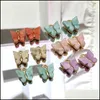 Charms Smycken Resultat Komponenter Flatfoosie 50pcs / set Fashion Acrylic Butterfly Aessories Guldfärg Charm för att göra DIY Earrings halsbana