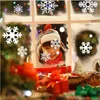 Decorazioni natalizie 27 pezzi adesivi per finestre con fiocchi di neve adesivi murali decalcomanie per camere per la casa anno 2022