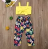 Set Baby Set Girasoles Imprimir Tops Camisa Denim Pantalones cortos Niño Niño Sin mangas Equipo Ropa para niños