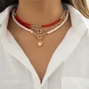 Boho Y2K Seed Bead Choker Naszyjnik dla Kobiet Letnia Plaża Shell Concha Wisiorek Oświadczenie Mody Estetyczna Biżuteria
