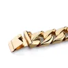 Link Chain Men's Gold 20mm Wide Stainless Steel Bracelet Punk Charm Jewelry Bangle 2022Link