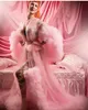 Chic rose femmes enceintes Robe Sexy photographie Robes vêtements de nuit volants Robe à plusieurs niveaux peignoir fête mariage chemise de nuit