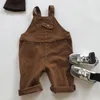 Kids Baby Boys Girls Pure Color Pants Overalls Clothes Spring Autumn Braces Trousers Children's Clothing 210429