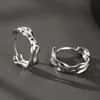 Hoop Huggie Plaqué S925 Argent Couleur Bijoux Boucles D'oreilles Personnalisées Hommes Vague Hip Hop Tendance Garçons Oreille Pour Homme