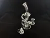 Rookpijpen, geweldig 8 inch hoog glas, Recycler Bong glas handwerk 14 mm kom