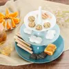 Other Bakeware 1 Pcs Detachable Three-Layer Fruit Pastry Tray Cupcake Dessert Stand & 150 Spice Sticker Kitchen Jar Labels