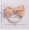 Europa Säugling Baby Bowknot Stirnband Kinder Nylon Elastizität Hair Band Kinder Kopfspeise Kind -Accessoire 17 Farben