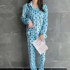 Printemps Automne Pleuche Tissu Doux Confortable Pyjama Costume Pour Femmes Oversize Col Carré Hauts + Pantalon Lâche 2 Pièces Ensemble Femelle 210528