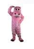 Pink Hippo Mascot Costume Halloween Christmas Fancy Party Cartoon Character Outfit Suit Adult Women Men Dress Carnival Unisex Adults