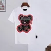 Phillip Plain Designer Pp Skull Diamond T Shirt krótkie rękawowe Brown Bear Brand Tee O-Neck Wysokiej jakości czaszki Tshirt TEES TOES 08 01 12 2AA4