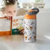 Sublimatie spaties Kinderen tuimelaar babyfles sippy cups 12 oz witte water fles met stro en draagbaar deksel 5 kleuren FY4309