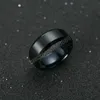Черная нержавеющая сталь кольцо пальца для женщин мужчины пары свадебные полосы высокого качества ювелирные изделия подарочные аксессуары