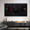 3 Monkeys Poster Cool Graffiti Street Art Canvas Schilderij Muur Kunst Voor Woonkamer Home Decor Posters En Prints