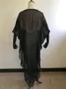 Style de vêtements ethniques Mode féminine africaine Dashiki Abaya Tissu en mousseline de soie élégant Forage Robe polyvalente en vrac Taille libre Tarte unique