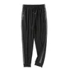 Pantalons hommes 2021 Nouvel été Soie glacée Pantalon décontracté respirant Pantalon pour homme Pantalon de couture Pantalon à séchage rapide Streetwear Y0811