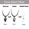 2pcs/set Lovers Heart Pendant Jewelry Magnetic Couple Necklace for Women Men valentine's gift