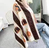 2021 Классический модный шарф Новое осень и зимнее тепло Имитация кашемировые дамы MID-длиной Шаль K18 180 * 70см