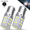 10Pcs White 1156 PY21W BAU15S 3030 35SMD LED Car Bulbs Wide Voltage 12V 24V For Reversing Reverse Lights, Turn Signal Lights