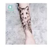 Black Sketch Tattoo Bady Art Sticker Horse Taty Wolf/Bird/Snake Fake Tattoo Temporary Tattoos Stickers Flowers Tatuagem