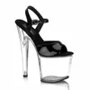 Dress Shoes Pink Sexy Crystal Sandals 20cm Ultra-fine High-heeled Fashion Show Women's