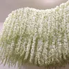 20Pcs /Lot 140 CM (55") Length White Artificial Flowers Wisteria Sinensis Garland String For Home Decoration Wedding Supply