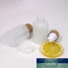 30 ml transparente Milchglas-Sprühflasche mit Bambusdeckel, Kosmetik-Lotion-Pumpe aus Naturholz, Verpackungsbehälter