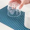 Silicone quadrado prato de secagem mats cozinha resistente ao calor drenagem mesa de mesa máquina de lavar louça durável almofada de almofada de louça de mesa mesa de mesa placemat