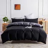 Pure Duvet Cover Sets Sängkläder Quilt / Trevlig Case Pillow Cover Beding Set Single Double Full Khaki Color King Home Textile 211007