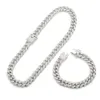 Fabulous Women's Hip Hop Chains Wholesale Female Iced Out Necklace Bracelet Cuban Chain Black Girl Rapper Jewelry Dropshipping X0509