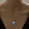 Árvore da vida que brilha no escuro colar de luz fluorescente diy medalhão pingente corrente para mulheres crianças moda jóias vai e areia azul verde