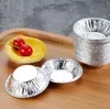 100pcs 7cm Round Shape Moulds Disposable Egg Tart Mold Cups Tinfoil Baking Pie Tins Pan Muffins Cake Pies Baking Tool Kitchen Accessories SN4347