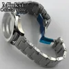 40mm silver case sapphire crystal watch case fit ETA2836 Miyota 8205 8215 821A Mingzhu DG2813 3804 Seagull 1612 movement