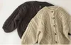 Maglione cardigan per bambini invernali Cardigan per neonate Cardigan per bambini lavorato a maglia di lana Cappotto Cardigan per bambini Maglione per ragazze 211106