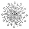 Wall Clocks Decorative Crystal Sunburst Metal Clock Home Art Decor Diameter 13 Inch