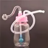 1 stks goedkope reizen plastic mini fles olie brander bong multifunctionele waterpijp olie tuig met 10 mm glas olie brander pijp roken accessoires