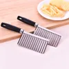 Stainless Steel Wolf Tooth Potato Wave Knife Kitchen Cucumber Carrot Apple Knives Fruit Vegetables Cut Slice Dinnerware BH6035 WLY